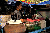 Tents serving all kinds of local cuisine in Malioboro street Yogyakarta.